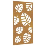Vidaxl dcoration murale jardin 105x55 cm acier corten design feuille