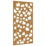 Vidaxl d�coration murale jardin 105x55 cm acier corten design feuille