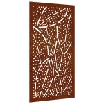 Vidaxl d�coration murale jardin 105x55 cm acier corten design feuille