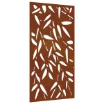 Vidaxl d�coration murale jardin 105x55 cm design de feuille de bambou
