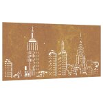 Vidaxl dcoration murale jardin 105x55cm acier corten design d'horizon