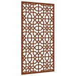 Vidaxl d�coration murale jardin 105x55cm acier corten design mauresque