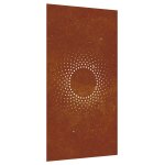 Vidaxl d�coration murale jardin 105x55cm acier corten design du soleil