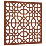 Vidaxl d�coration murale jardin 55x55 cm acier corten design mauresque