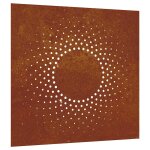 Vidaxl d�coration murale jardin 55x55 cm acier corten design du soleil
