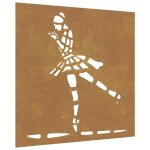 Vidaxl d�coration murale jardin 55x55 cm motif de danseuse de ballet