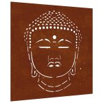 Vidaxl d�coration murale jardin 55x55 cm motif de t�te de bouddha