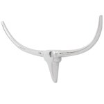 Vidaxl d�coration murale t�te de taureau aluminium argent� 96 cm