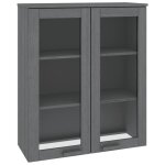 Vidaxl dessus de buffet hamar gris fonc� 85x35x100 cm bois de pin