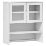 Vidaxl dessus de buffet molde blanc 90x35x100 cm bois massif de pin