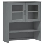 Vidaxl dessus de buffet molde gris 90x35x100 cm bois massif de pin