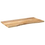 Vidaxl dessus de bureau avec courbe 110x50x2, 5 cm manguier massif brut