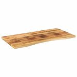 Vidaxl dessus de bureau avec courbe 140x60x2, 5 cm manguier massif brut