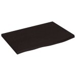 Vidaxl dessus de bureau marron fonc� 60x40x2 cm bois ch�ne trait�