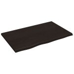 Vidaxl dessus de bureau marron fonc� 80x50x2 cm bois ch�ne trait�