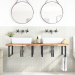 Vidaxl dessus de meuble de salle de bain non trait� bois d'acacia