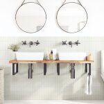Vidaxl dessus de meuble de salle de bain non traité bois d'acacia Vidaxl dessus de meuble de salle de bain non traité bois d'acacia
