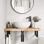 Vidaxl dessus de meuble de salle de bain non trait bois d'acacia