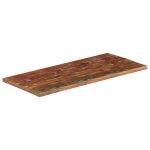 Vidaxl dessus de table 100x50x2, 5cm rectangulaire bois massif r�cup�r�