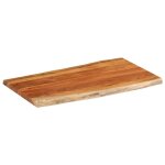 Vidaxl dessus de table 100x60x2, 5cm rectangulaire bois massif d'acacia