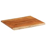Vidaxl dessus de table 100x80x2, 5 cm rectangulaire bois massif acacia