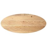 Vidaxl dessus de table 140x60x2 cm bois de chne massif ovale