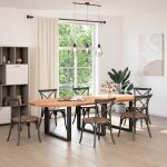 Vidaxl dessus de table 280x120x4 cm bois de chêne massif ovale Vidaxl dessus de table 280x120x4 cm bois de chêne massif ovale