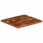 Vidaxl dessus de table 40x40x3, 8 cm carr� bois massif de r�cup�ration