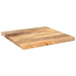 Vidaxl dessus de table 50x50x3, 8 cm carr� bois massif manguier