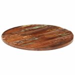 Vidaxl dessus de table  70x2, 5 cm rond bois massif de rcupration