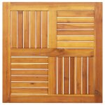 Vidaxl dessus de table 70x70x2 cm carr� bois massif d'acacia