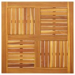 Vidaxl dessus de table 80x80x2, 2 cm carr bois massif d'acacia