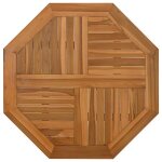 Vidaxl dessus de table 80x80x2, 5 cm octogonal bois de teck massif