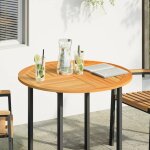 Vidaxl dessus de table 90x2, 2 cm rond bois massif d'acacia
