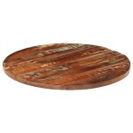 Vidaxl dessus de table  90x3, 8 cm rond bois massif de rcupration
