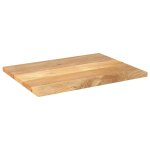 Vidaxl dessus de table 90x60x3, 8 cm rectangulaire bois massif manguier