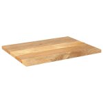 Vidaxl dessus de table 90x70x2, 5 cm rectangulaire bois massif manguier