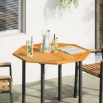 Vidaxl dessus de table 90x90x2, 2 cm octogonal bois massif d'acacia