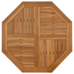 Vidaxl dessus de table 90x90x2, 5 cm octogonal bois de teck massif