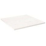 Vidaxl dessus de table blanc 70x70x2, 5 cm bois de pin massif