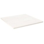 Vidaxl dessus de table blanc 80x80x2, 5 cm bois de pin massif
