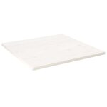 Vidaxl dessus de table blanc 90x90x2, 5 cm bois de pin massif