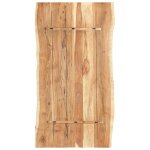 Vidaxl dessus de table bois d'acacia massif 118x(50 - 60)x3, 8 cm