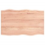 Vidaxl dessus de table bois ch�ne massif trait� bordure assortie