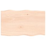 Vidaxl dessus de table bois chne massif non trait bordure assortie