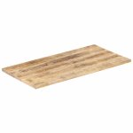 Vidaxl dessus de table bois de manguier solide 25 - 27 mm 100x60 cm