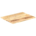 Vidaxl dessus de table bois de manguier solide 25 - 27 mm 80x60 cm