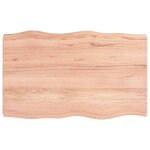 Vidaxl dessus de table bois massif trait� bordure assortie