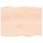 Vidaxl dessus de table bois massif non trait� bordure assortie