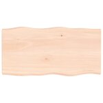 Vidaxl dessus de table bois massif non traité bordure assortie Vidaxl dessus de table bois massif non traité bordure assortie